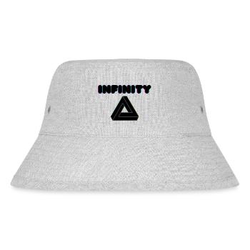 'Infinity' Unendlichkeit - Stanley/Stella recycelter Bucket Hat - Grau meliert - Vorne