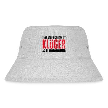 Einer Von Uns Beiden Ist Klüger Als Du - Stanley/Stella recycelter Bucket Hat - Grau meliert - Vorne