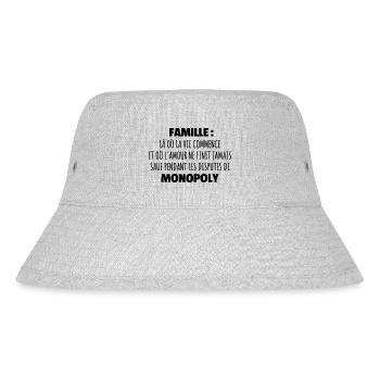 humour famille / citation Famille / cadeau famille - Bob recyclé Stanley/Stella - gris chiné - Devant