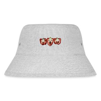 Monster Paprika kochen Hobbykoch spicy Kochspaß - Stanley/Stella recycelter Bucket Hat - Grau meliert - Vorne