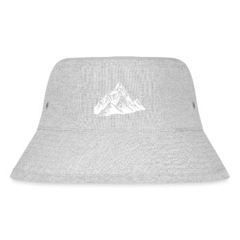 Mountains Alps Symbol Silhouette - Stanley/Stella Recycled Bucket Hat - heather grey - Front