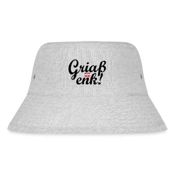 Austrian dialect Griaß enk! - Stanley/Stella Recycled Bucket Hat - heather grey - Front