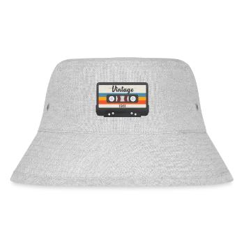 Vintage Kassette 1981 - Stanley/Stella recycelter Bucket Hat - Grau meliert - Vorne