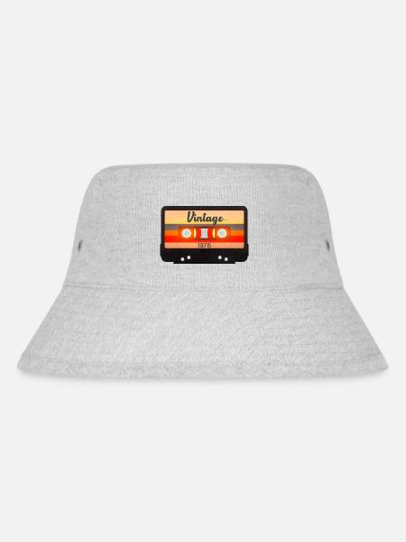 Vintage Kassette 1976 - Stanley/Stella recycelter Bucket Hat - Grau meliert