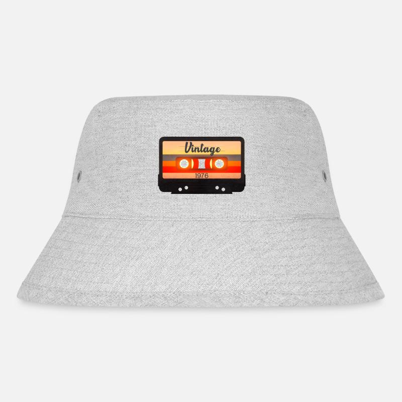 Vintage Kassette 1976 - Stanley/Stella recycelter Bucket Hat - Grau meliert