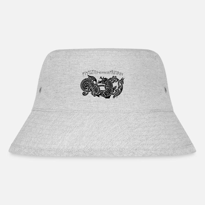 Odin Geri und Freki 3 - Stanley/Stella recycelter Bucket Hat - Grau meliert