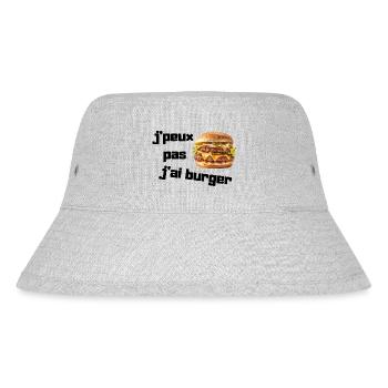 Cadeau J'peux pas, j'ai burger - Bob recyclé Stanley/Stella - gris chiné - Devant