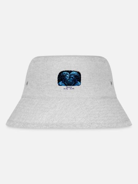 Sternzeichen Zwilling M Datum - Stanley/Stella recycelter Bucket Hat - Grau meliert