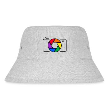 fotograf focus kamera fotografie - Stanley/Stella recycelter Bucket Hat - Grau meliert - Vorne