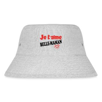 I love you BEAUTIFUL MOM - Stanley/Stella Recycled Bucket Hat - heather grey - Front