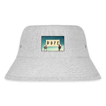 Sign - Hope - Stanley/Stella Recycled Bucket Hat - heather grey - Front