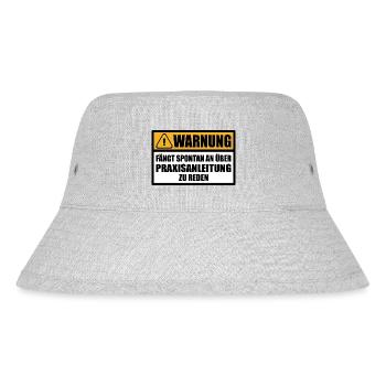 Praxisanleiterin Abschied Kollegin Pflege Sprüche - Stanley/Stella recycelter Bucket Hat - Grau meliert - Vorne