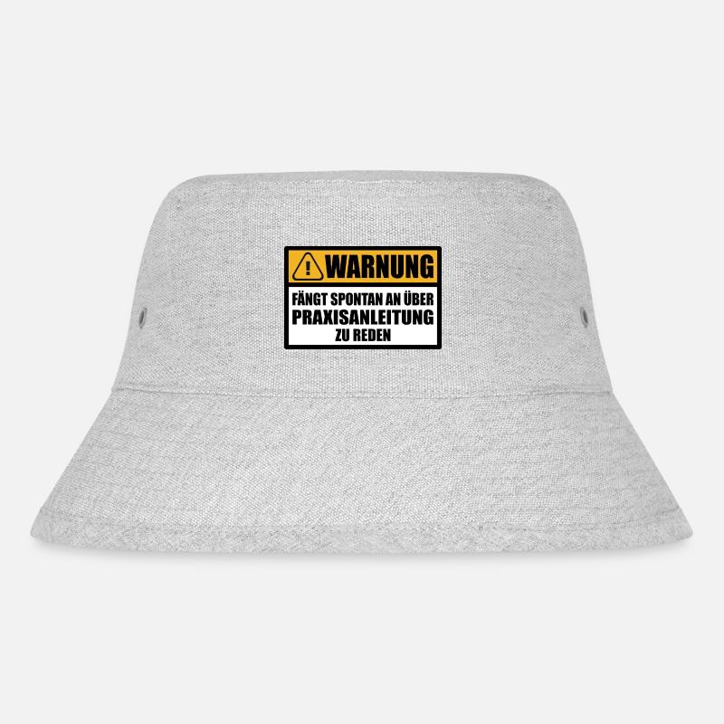 Praxisanleiterin Abschied Kollegin Pflege Sprüche - Stanley/Stella recycelter Bucket Hat - Grau meliert