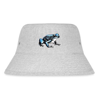 Frog - Cute Amphibian Design - Stanley/Stella Recycled Bucket Hat - heather grey - Front