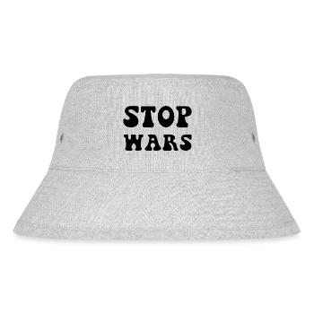 Stop Wars Stoppe die Kriege Spruch - Stanley/Stella recycelter Bucket Hat - Grau meliert - Vorne