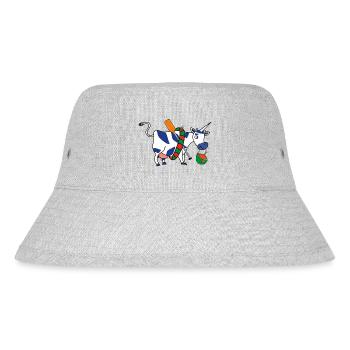 BAVARIAN UNICORN Rafting - Stanley/Stella recycelter Bucket Hat - Grau meliert - Vorne