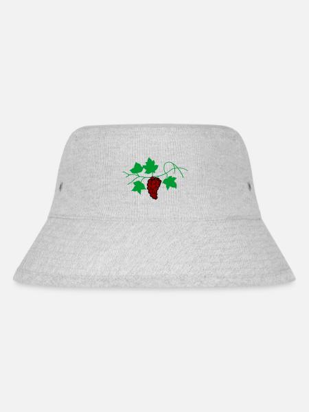 Grapes - Stanley/Stella recycelter Bucket Hat - Grau meliert