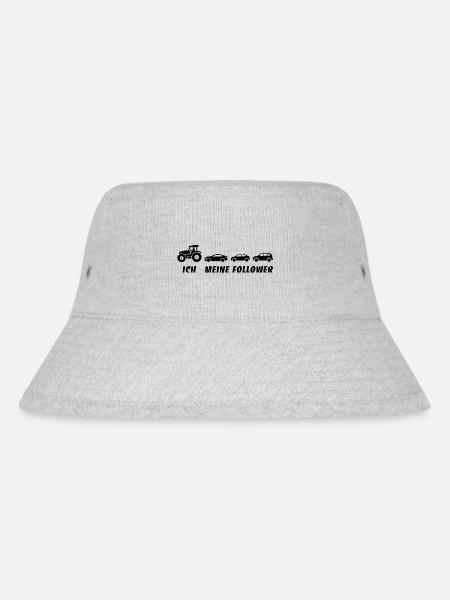 Ich und meine Follower - Traktor - Stau - Stanley/Stella recycelter Bucket Hat - Grau meliert