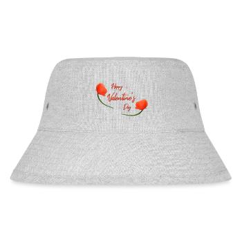 valentines day poppy - Stanley/Stella recycelter Bucket Hat - Grau meliert - Vorne