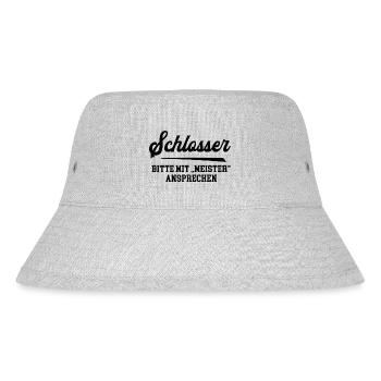 Schlosser Meister Prüfung Bestanden Meisterbrief - Stanley/Stella recycelter Bucket Hat - Grau meliert - Vorne