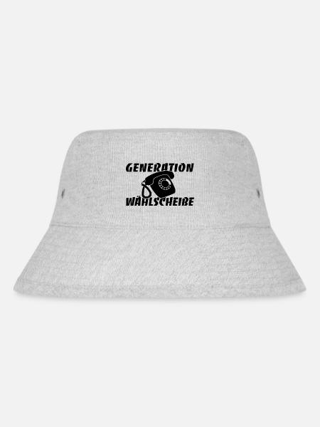 Generation Wählscheibe Festnetz Telefon - Stanley/Stella recycelter Bucket Hat - Grau meliert