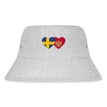 Sweden Montenegro flag - Stanley/Stella Recycled Bucket Hat - heather grey - Front