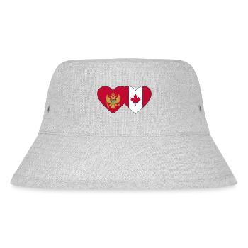 Montenegro Kanada Flagge - Stanley/Stella recycelter Bucket Hat - Grau meliert - Vorne
