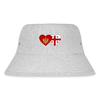 Montenegro Georgia flag - Stanley/Stella Recycled Bucket Hat - heather grey - Front