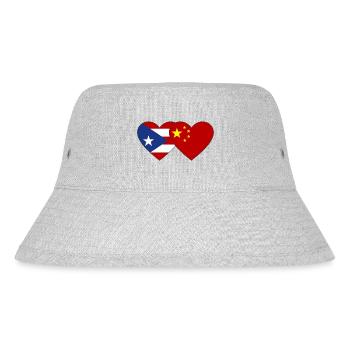 Drapeau du cœur de Cuba Chine - Bob recyclé Stanley/Stella - gris chiné - Devant