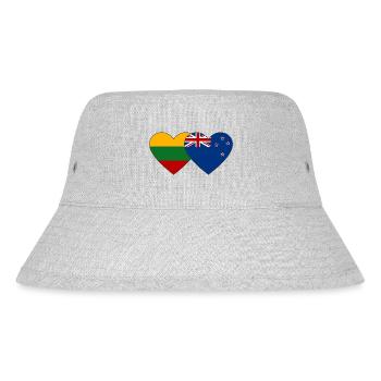 Lithuania New Zealand flag - Stanley/Stella Recycled Bucket Hat - heather grey - Front