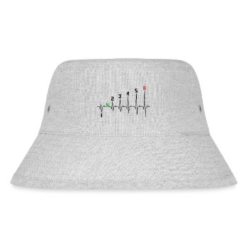 1N23456 Motorcycle Gearshift - Adrenaline - Pulse - Stanley/Stella Recycled Bucket Hat - heather grey - Front