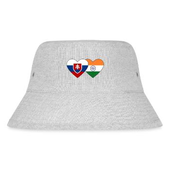 Slowakei Indien Flagge Herz - Stanley/Stella recycelter Bucket Hat - Grau meliert - Vorne
