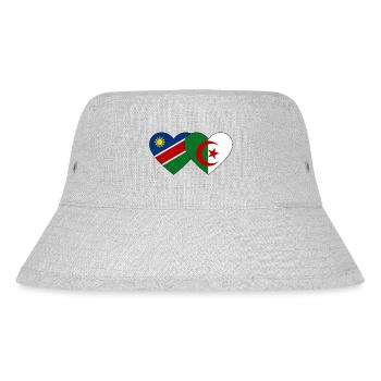 Namibie Algérie Drapeau Coeur - Bob recyclé Stanley/Stella - gris chiné - Devant