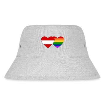 Austria Rainbow Flag - Stanley/Stella Recycled Bucket Hat - heather grey - Front