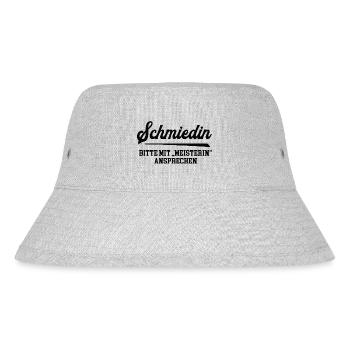 Schmiedin Meisterin Prüfung Bestanden Schmiede - Stanley/Stella recycelter Bucket Hat - Grau meliert - Vorne