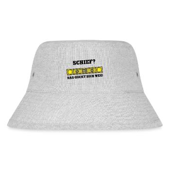 Schief Das Guckt Sich Weg Handwerker Wasserwaage - Stanley/Stella recycelter Bucket Hat - Grau meliert - Vorne