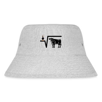 Ente Wurzel aus Kuh - Mathe Geschenk - Stanley/Stella recycelter Bucket Hat - Grau meliert - Vorne