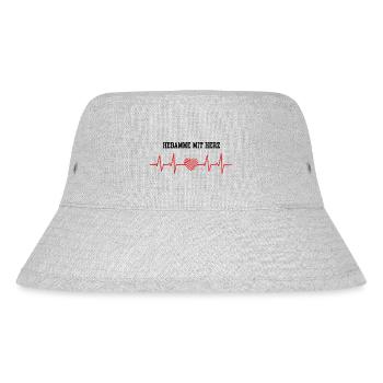 Hebamme Mit Herz Schwangerschaft Gynäkologie Baby - Stanley/Stella recycelter Bucket Hat - Grau meliert - Vorne