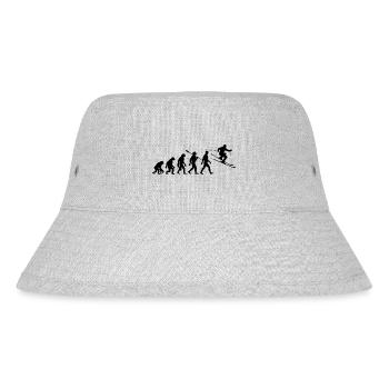 Evolution - Skifahren - Ski - Wintersport - Stanley/Stella recycelter Bucket Hat - Grau meliert - Vorne
