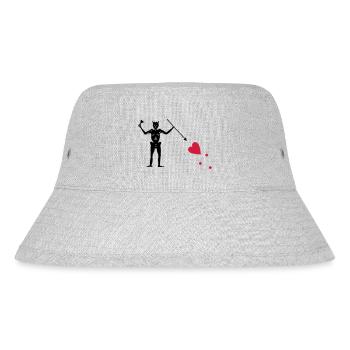 Pirate Flag of Blackbeard (Edward Teach) - Stanley/Stella Recycled Bucket Hat - heather grey - Front