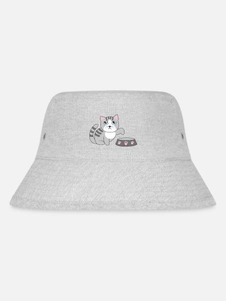 Hungry cat - Stanley/Stella Recycled Bucket Hat - heather grey