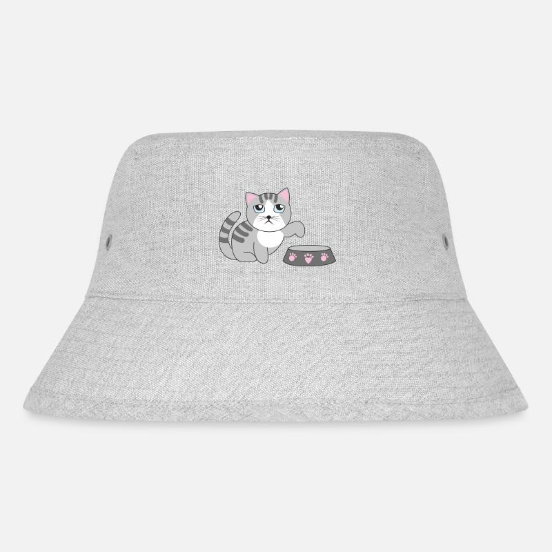 Hungrige Katze - Stanley/Stella recycelter Bucket Hat - Grau meliert