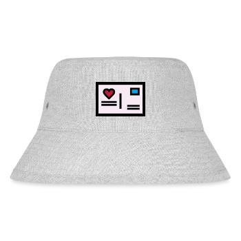Liebesbrief Postkarte zum Valentinstag - Stanley/Stella recycelter Bucket Hat - Grau meliert - Vorne