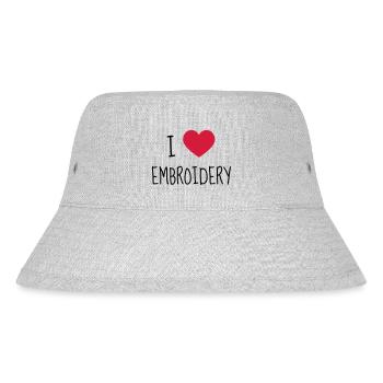 broderie / brodeuse / broder / aiguille - Bob recyclé Stanley/Stella - gris chiné - Devant