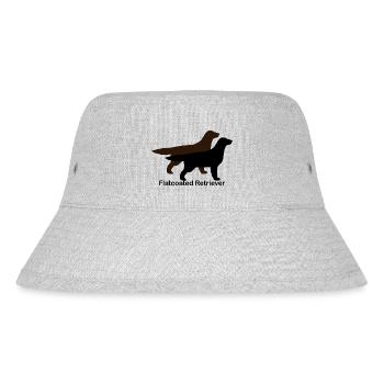 Flatcoated Retriever black and liver - Stanley/Stella Recycled Bucket Hat - heather grey - Front
