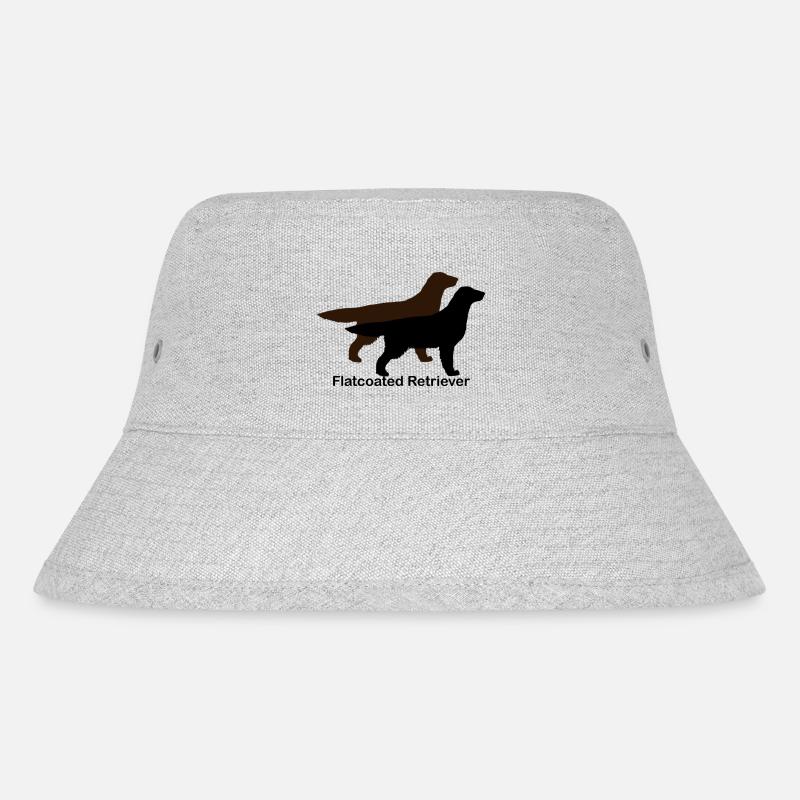 Flatcoated Retriever schwarz und leber - Stanley/Stella recycelter Bucket Hat - Grau meliert
