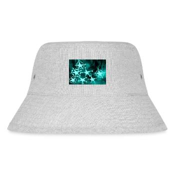 7 BLAUE STERNE - Stanley/Stella recycelter Bucket Hat - Grau meliert - Vorne