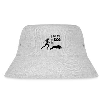 Marathon Triathlon Running joggen Biking Radfahren - Stanley/Stella recycelter Bucket Hat - Grau meliert - Vorne