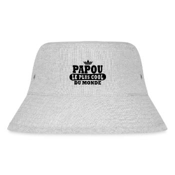 papou / cadeau papy / cadeau papa - Bob recyclé Stanley/Stella - gris chiné - Devant
