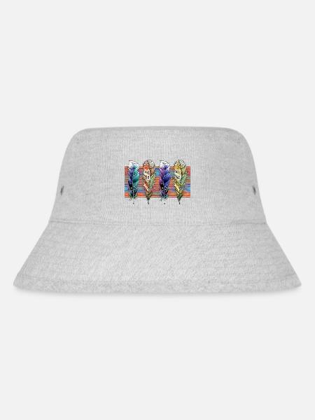 Feder - Stanley/Stella recycelter Bucket Hat - Grau meliert